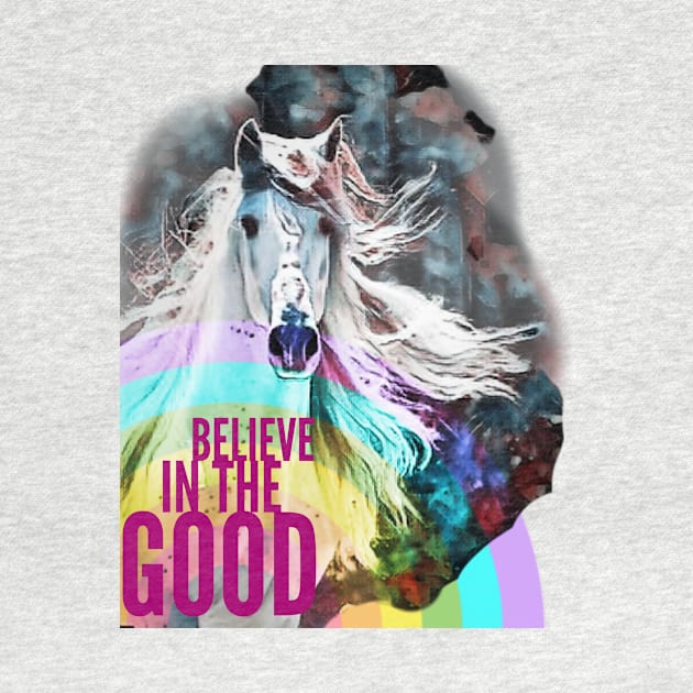 Believe in the Good (rainbow horse) by PersianFMts